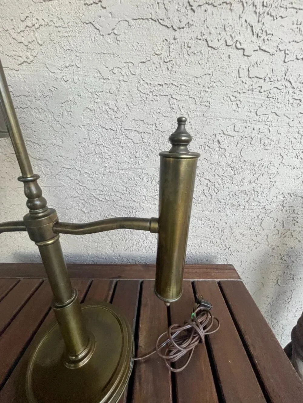 Vintage Student Bronze Toleware Desk Lamp